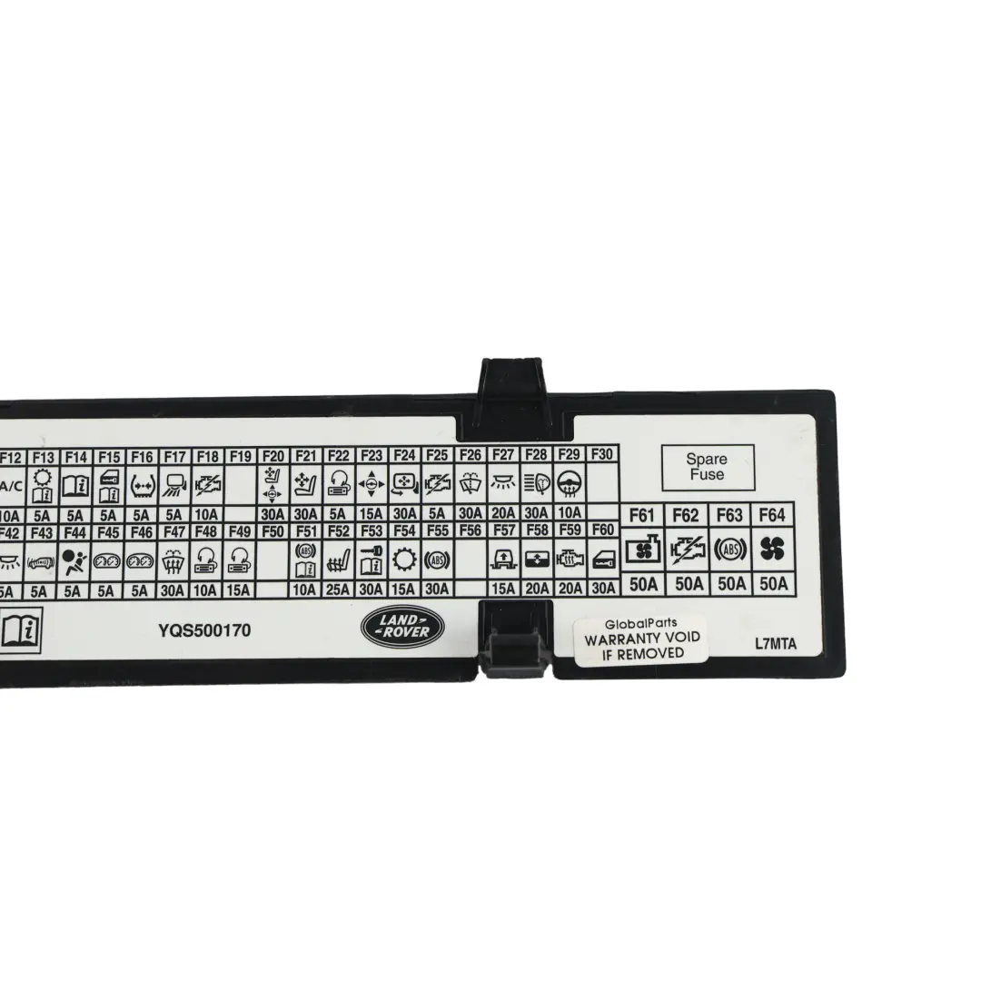 Range Rover L322 Coperchio Scatola Fusibili Pannello - SKU YQS500170 - Numero di parte YQS500170