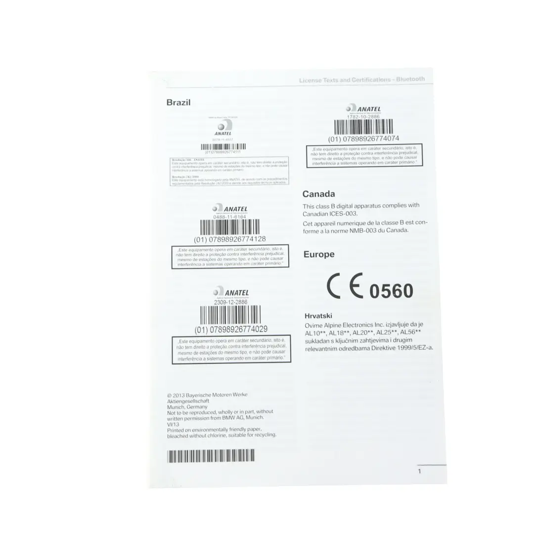 BMW F31 Manuale Proprietario Libretto Istruzioni Custodia - SKU 0000109 - Numero di parte 0000109