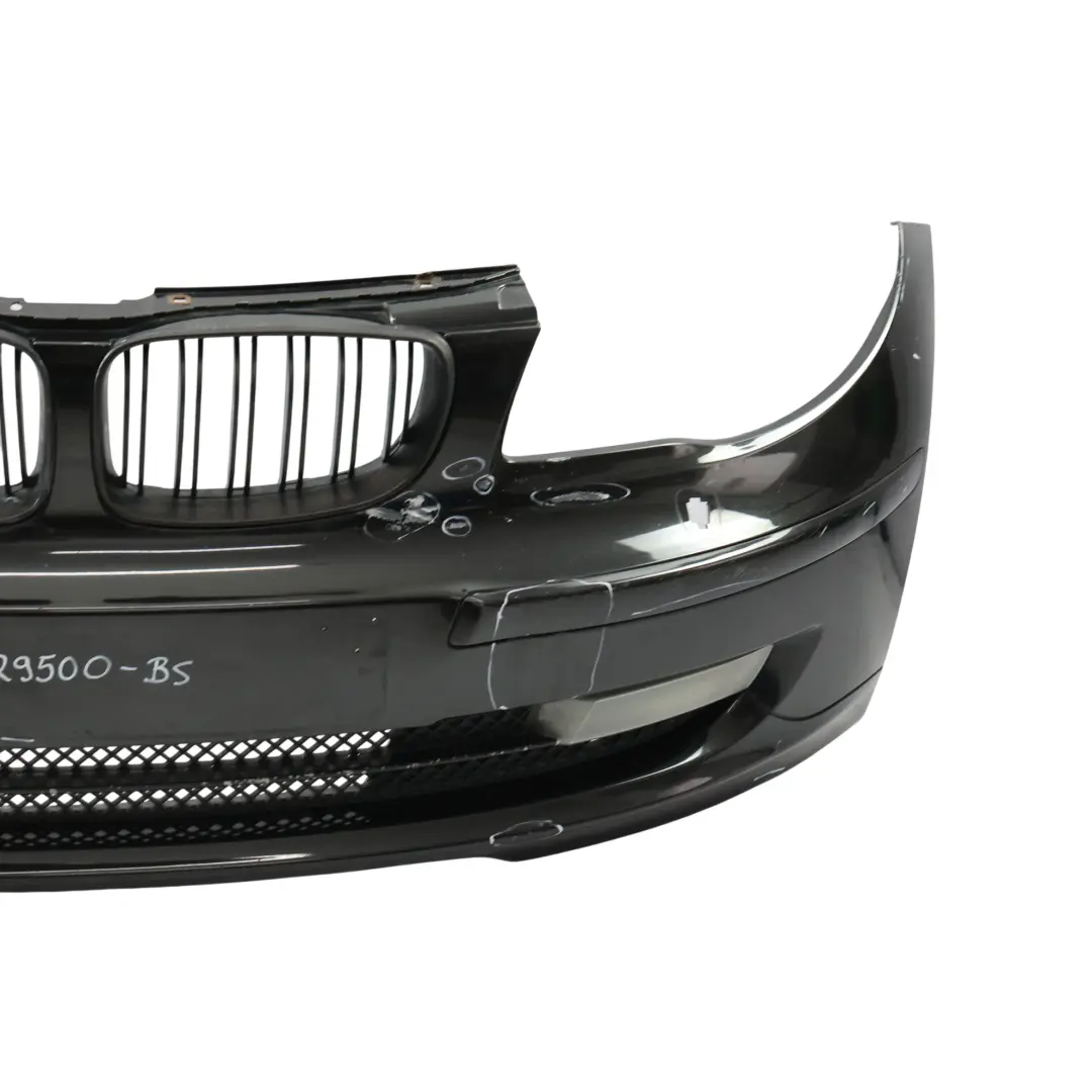 BMW E81 E87 LCI Front Bumper Trim Headlight Black Sapphire Metallic 475 - SKU 0029500-BS - Part number 0029500