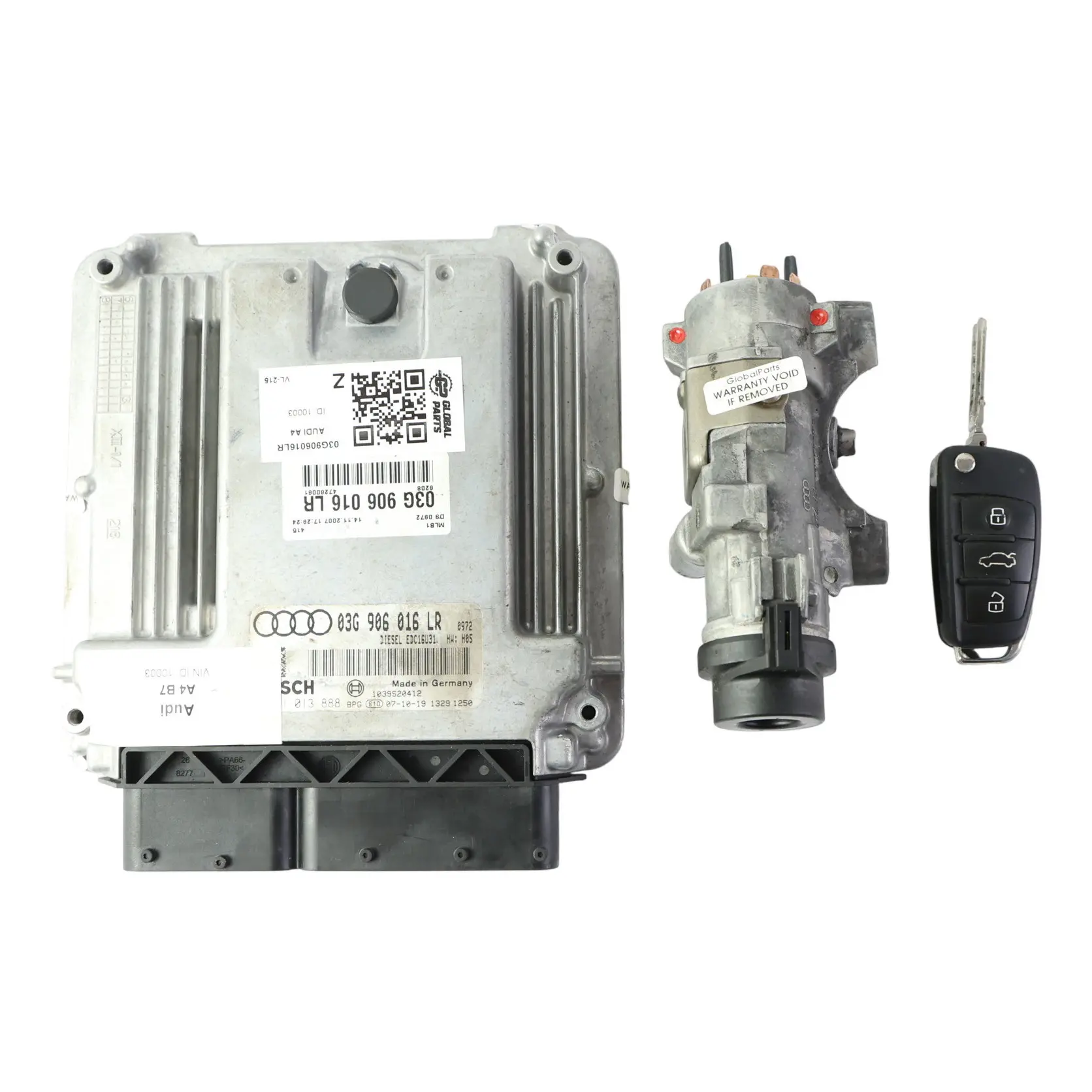 Audi A4 B7 Motorsteuergerät ECU 140 PS KIT 2.0 Diesel Automatik 03G906016LR