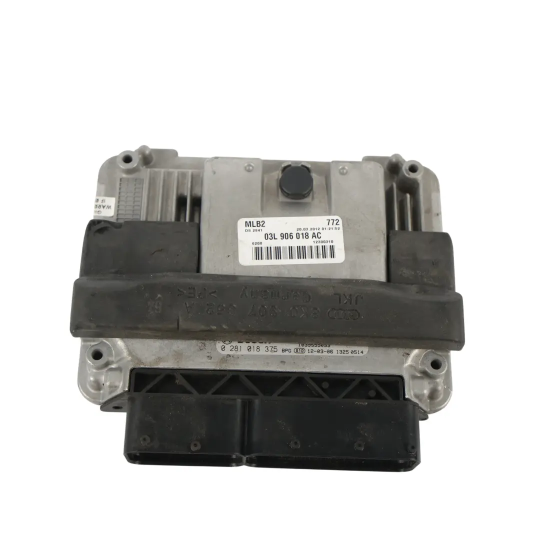 Audi A4 B8 A5 8T 2.0 TDI CJCA 143HP Módulo Control Motor ECU Manual - SKU 03L906018AC-1 - Número de pieza 03L906018AC