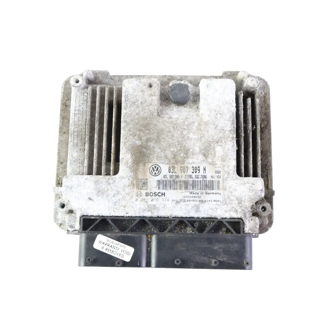 Control Unit ECU 140HP CFFB 2.0 TDi SET to Volkswagen Passat B7 Engine with Part number 03L907309N Volkswagen Passat B7 Engine Control Unit ECU 140HP CFFB 2.0 TDi SET - SKU 03L907309N-2 - Part number 03L907309N