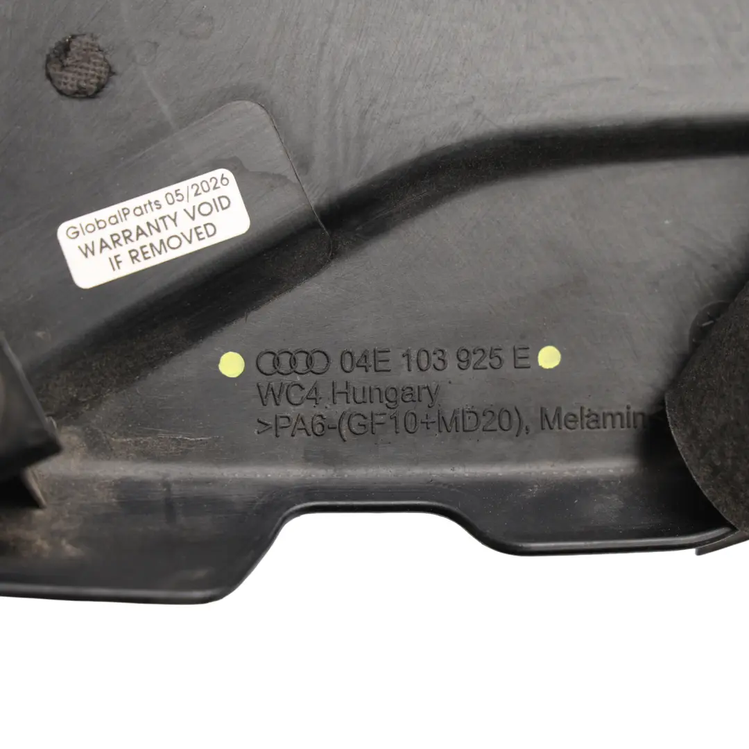 Acoustic Cover Trim Panel 1.4 TFSI CVNA Petrol to Audi A4 B9 Engine with Part number 04E103925E Audi A4 B9 Engine Acoustic Cover Trim Panel 1.4 TFSI CVNA Petrol - SKU 04E103925E - Part number 04E103925E