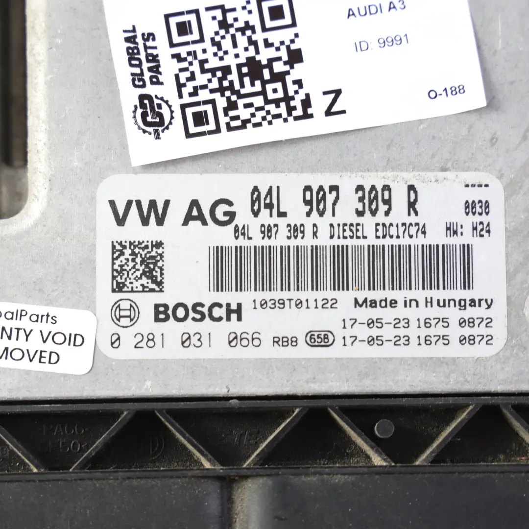150HP DCYA Engine Control ECU Kit Manual Gearbox to Audi A3 8V 2.0 TDI with Part number 04L907309R Audi A3 8V 2.0 TDI 150HP DCYA Engine Control ECU Kit Manual Gearbox - SKU 04L907309R-9 - Part number 04L907309R