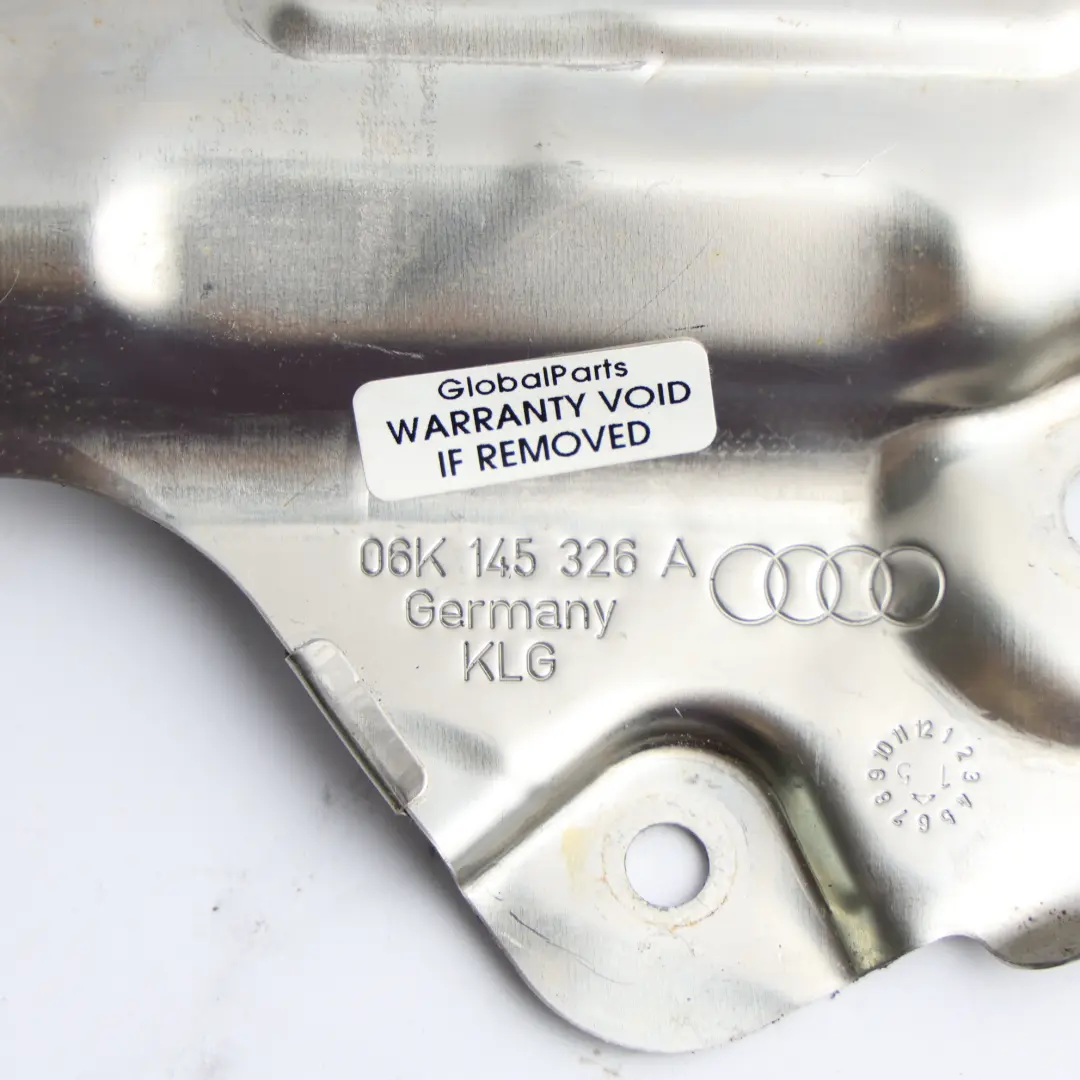 Mk3 Audi Q3 8U Turbo Charger Heat Shield Plate Petrol to VW Scirocco with Part number 06K145326A VW Scirocco Mk3 Audi Q3 8U Turbo Charger Heat Shield Plate Petrol - SKU 06K145326A - Part number 06K145326A
