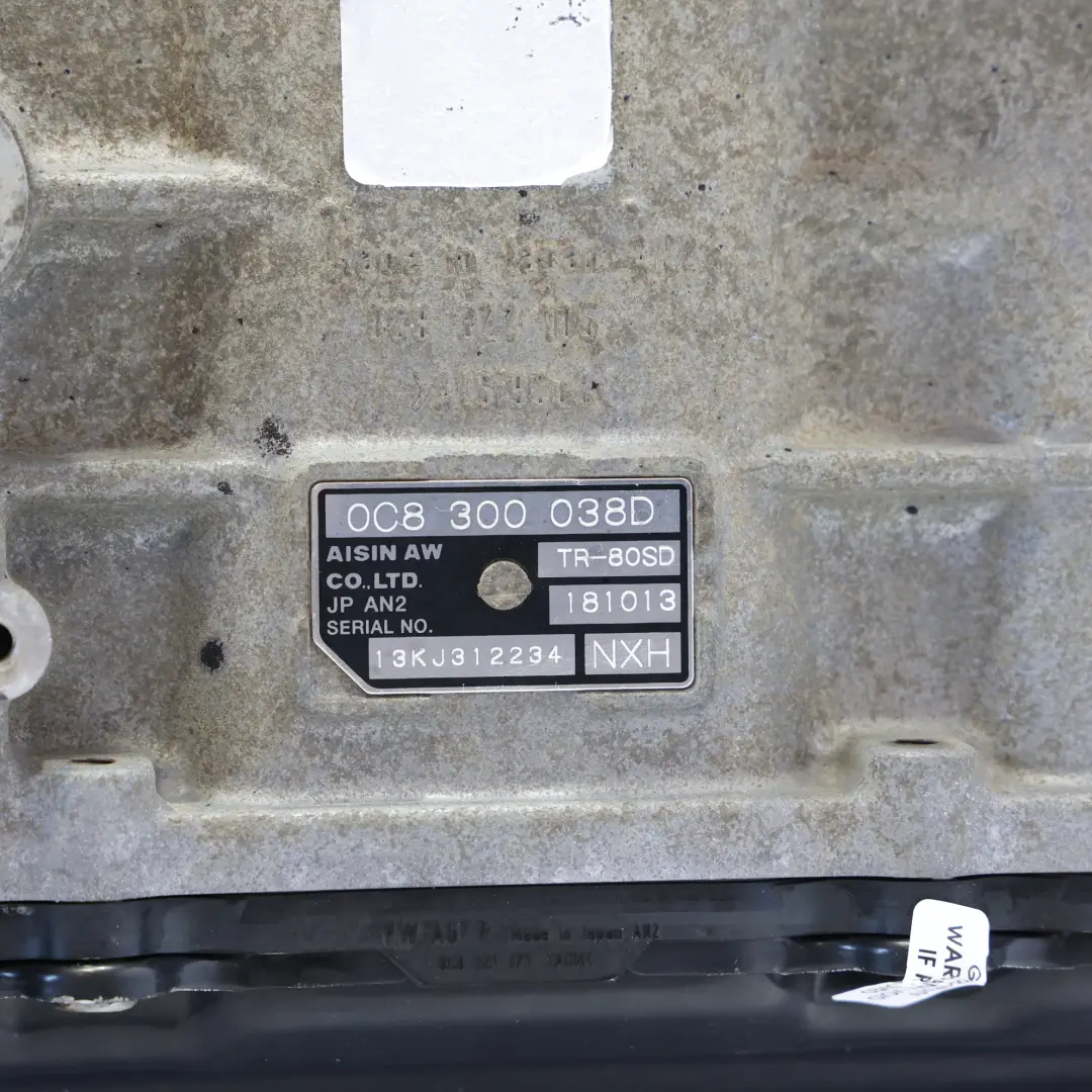 Volkswagen Touareg 7P 3.0 TDI 4x4 Automatic Gearbox NXH WARRANTY - SKU 0C8300038D - Part number 0C8300038D
