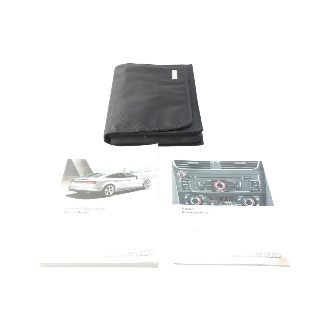 Audi A5 8T Owner's Handbook Radio Manual Book Pouch Case Wallet Set - SKU 1125618TA20 - Part number 1125618TA20