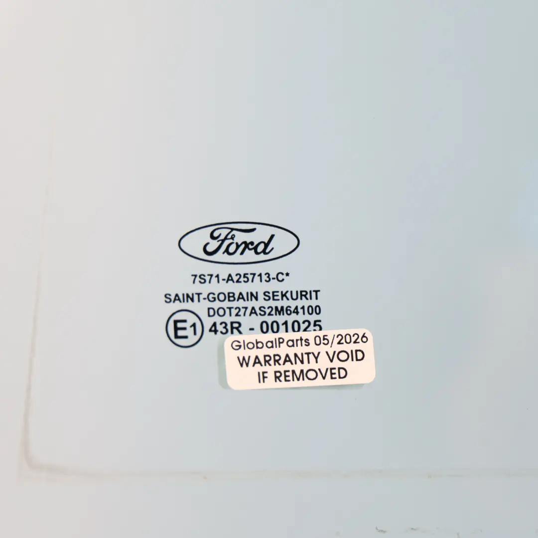 Mk4 Rear Door Window Glass Glazing Left N/S AS2 to Ford Mondeo with Part number 1504242 Ford Mondeo Mk4 Rear Door Window Glass Glazing Left N/S AS2 - SKU 1504242 - Part number 1504242