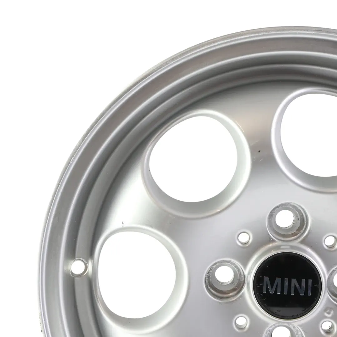 Rim Alloy Silver 15" ET:45 5,5J 7-Hole 81 to Mini Cooper One R50 R56 Wheel with Part number 1512458 Mini Cooper One R50 R56 Wheel Rim Alloy Silver 15" ET:45 5,5J 7-Hole 81 - SKU 1512458-10 - Part number 1512458