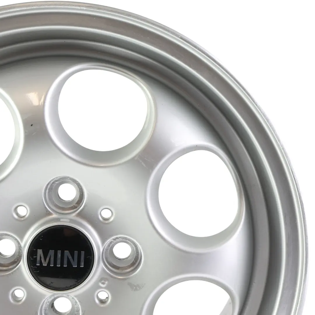 Rim Alloy Silver 15" ET:45 5,5J 7-Hole 81 to Mini Cooper One R50 R56 Wheel with Part number 1512458 Mini Cooper One R50 R56 Wheel Rim Alloy Silver 15" ET:45 5,5J 7-Hole 81 - SKU 1512458-10 - Part number 1512458