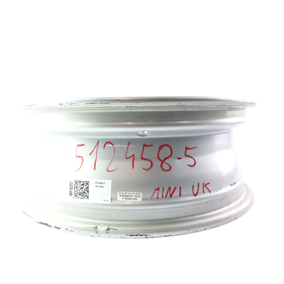 Alloy Rim 15" 5,5J ET:45 7-Hole 81 to Mini R50 R55 R56 R57 Silver Wheel with Part number 1512458 Mini R50 R55 R56 R57 Silver Wheel Alloy Rim 15" 5,5J ET:45 7-Hole 81 - SKU 1512458-5 - Part number 1512458
