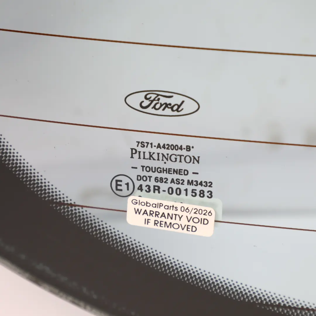 Mk4 Rear Boot Lid Tailgate Window Glass Heated AS2 7S71-A42004-BD to Ford Mondeo with Part number 1615684 Ford Mondeo Mk4 Rear Boot Lid Tailgate Window Glass Heated AS2 7S71-A42004-BD - SKU 1615684 - Part number 1615684