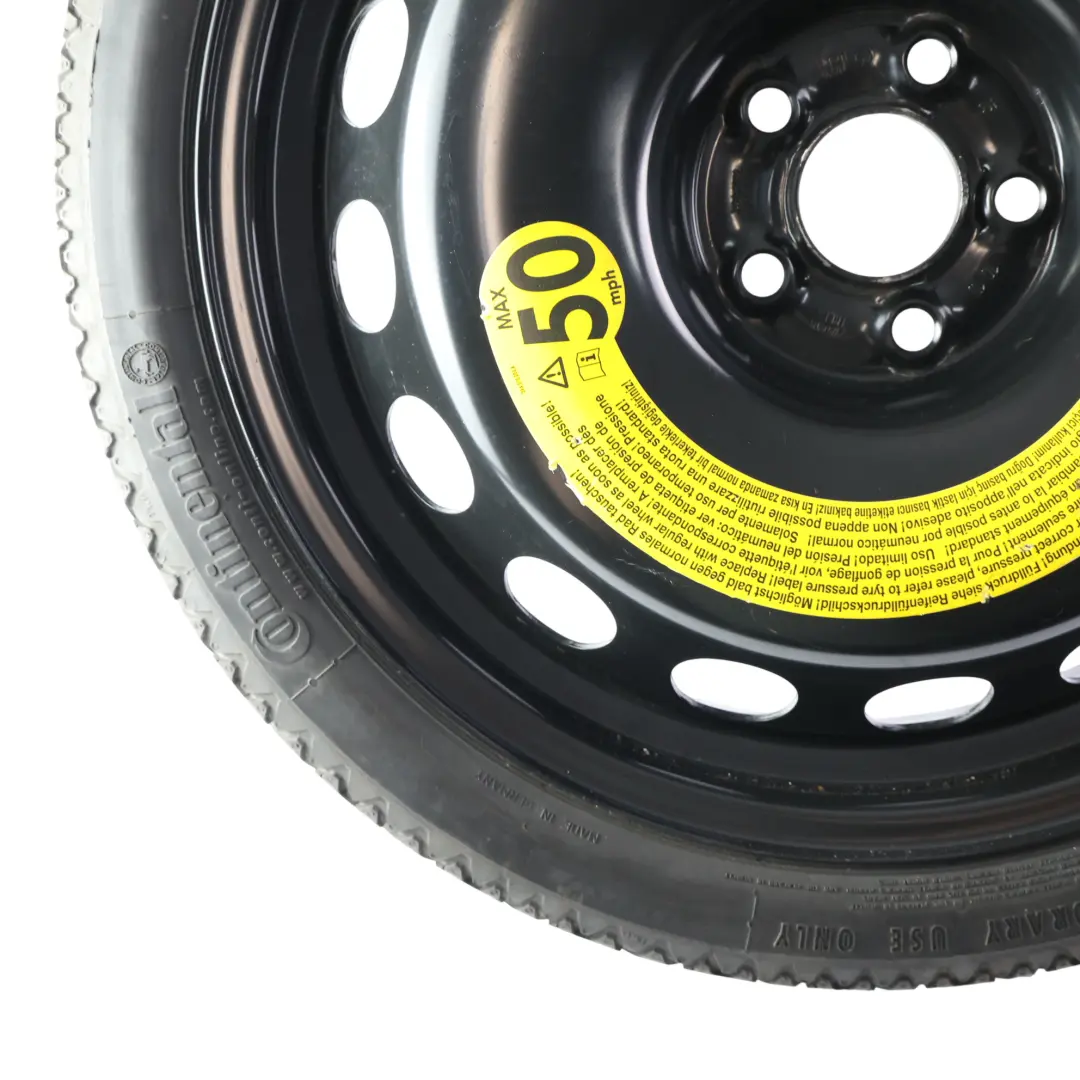 Audi TT 8N VW Golf Mk4 Steel Spare Wheel Tyre R18 3.5J ET:38 125/60 - SKU 1J0601027M-1 - Part number 1J0601027M
