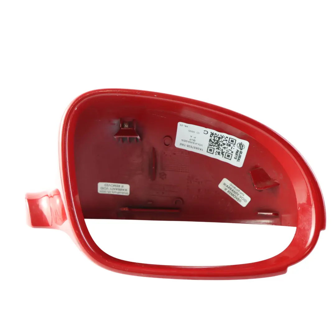 VW Volkswagen Golf Mk5 Außenspiegel Abdeckung Rechts Gehäuse Tornado Red - LY3D - SKU 1K0857538-TRE - Teilenummer 1K0857538