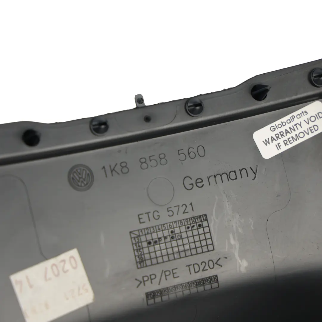 MK3 Sharan 5N Lenksäule Verkleidung Abdeckung für Volkswagen Scirocco mit Teilenummer 1K8858560 Volkswagen Scirocco MK3 Sharan 5N Lenksäule Verkleidung Abdeckung - SKU 1K8858560 - Teilenummer 1K8858560