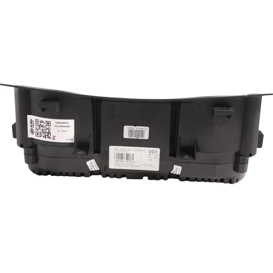 Mk3 Instrument Cluster Speedometer Clocks Petrol Manual to VW Scirocco with Part number 1K8920975J VW Scirocco Mk3 Instrument Cluster Speedometer Clocks Petrol Manual - SKU RHD-1K8920975J - Part number 1K8920975J