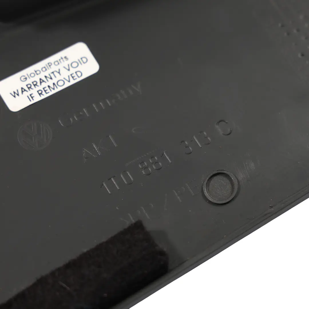 Volkswagen Touran 1T Pannello Sedile Nero Anteriore Sinistro - SKU 1T0881313C - Numero di parte 1T0881313C