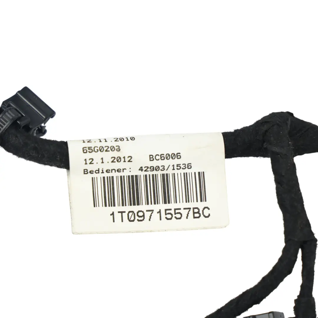 Volkswagen Touran 1T Door Cable Wiring Harness Loom Front Left N/S - SKU 1T0971557BC - Part number 1T0971557BC
