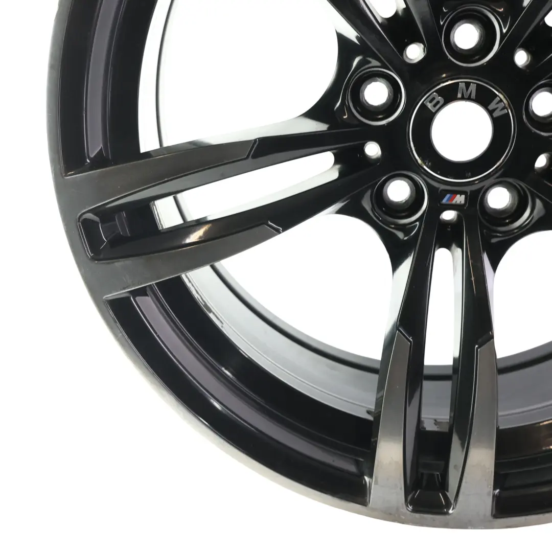 Front Wheel Alloy Rim Black 19" 9J M Double Spoke 437 to BMW F80 M3 F82 M4 with Part number 2284755 BMW F80 M3 F82 M4 Front Wheel Alloy Rim Black 19" 9J M Double Spoke 437 - SKU 2284755-3 - Part number 2284755