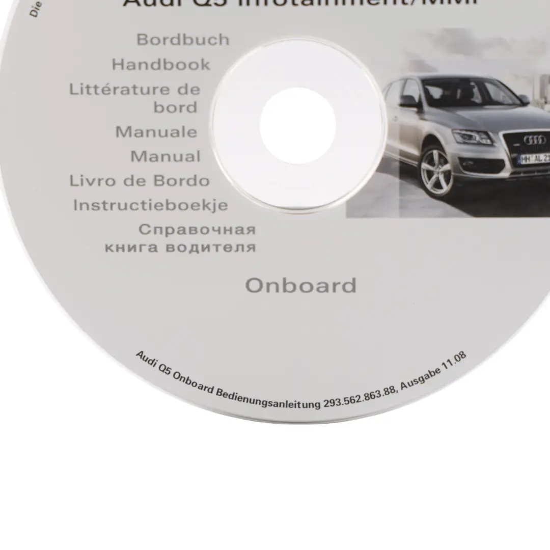 Audi Q5 8R Infotainment MMI Onboard Digital Instruction Manual Guide - SKU 29356286388 - Part number 29356286388