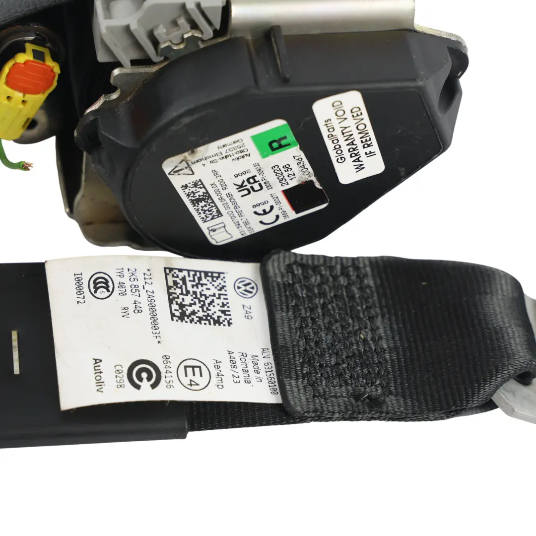 VW Volkswagen Caddy Maxi 2k Rear Seat Bench Safety Seat Belt Right O/S - SKU 2K5857448 - Part number 2K5857448