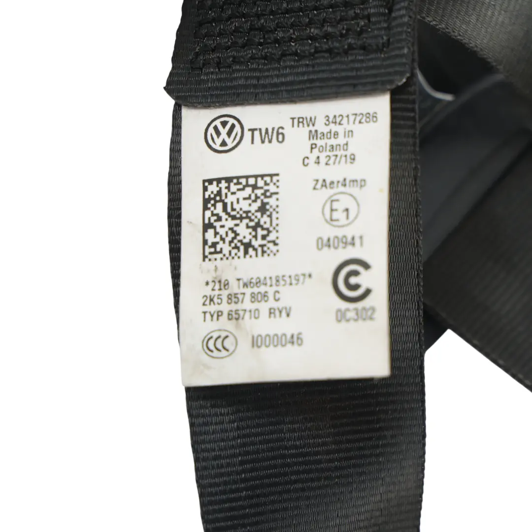 2K Ceinture Sécurité Avant Droite pour Volkswagen Caddy Maxi à propos du numéro de pièce 2K5857806C Volkswagen Caddy Maxi 2K Ceinture Sécurité Avant Droite - SKU 2K5857806C - Numéro de pièce 2K5857806C