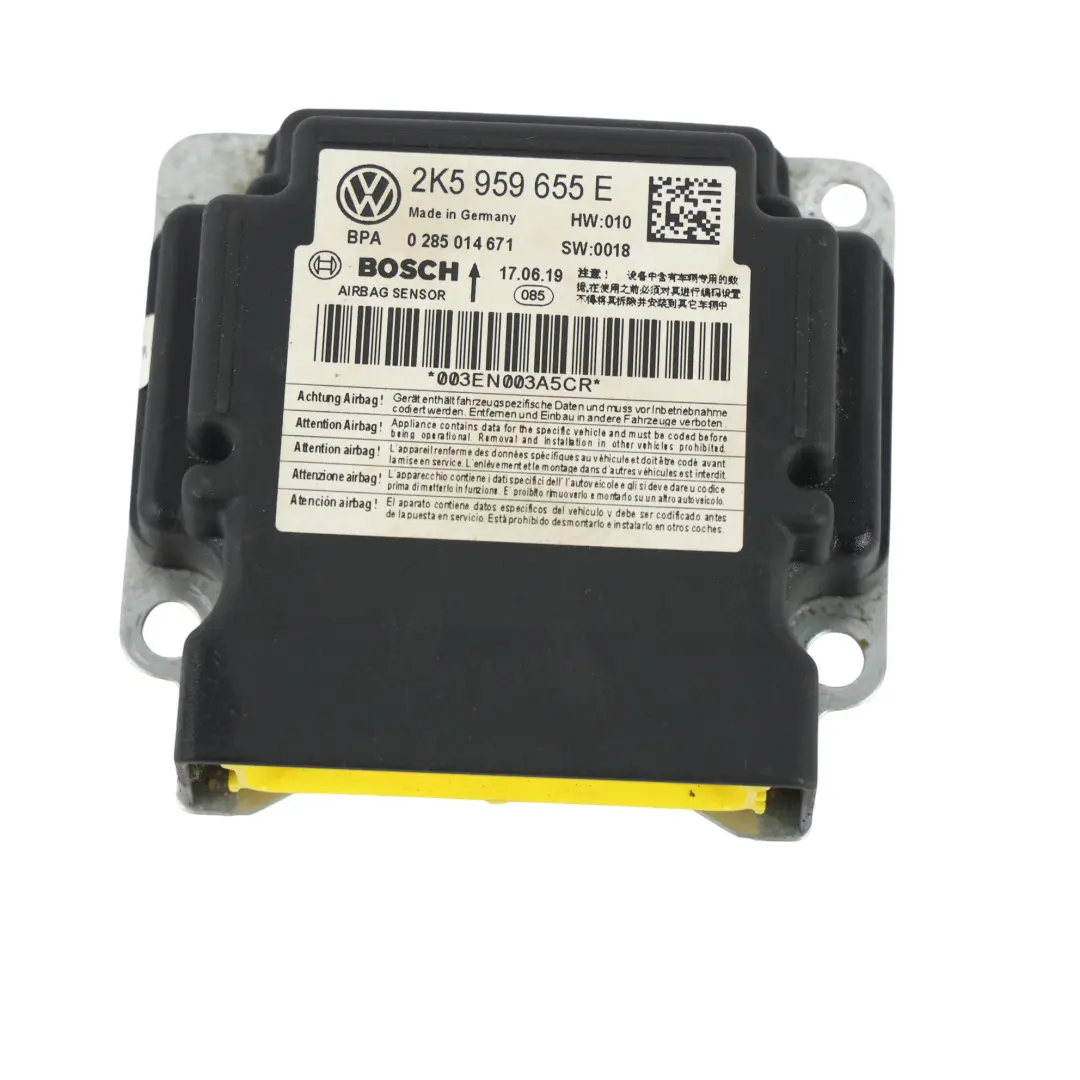 2k Airbag Control Unit Module ECU 2.0 Diesel to VW Volkswagen Caddy Maxi with Part number 2K5959655E VW Volkswagen Caddy Maxi 2k Airbag Control Unit Module ECU 2.0 Diesel - SKU 2K5959655E - Part number 2K5959655E