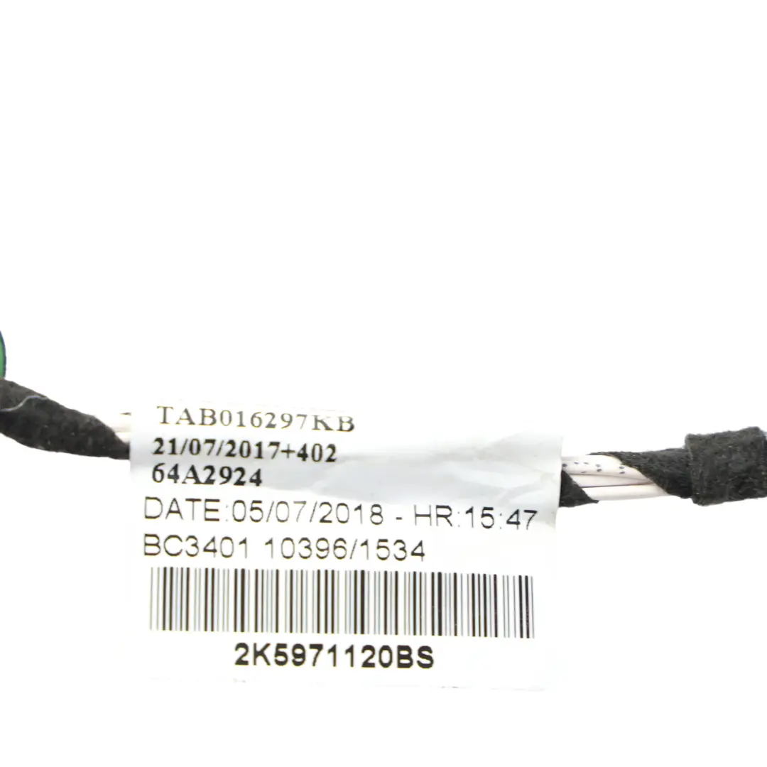 Volkswagen Caddy 2K Door Electric Wiring Harness Front Right O/S - SKU RHD-2K5971120BS - Part number 2K5971120BS