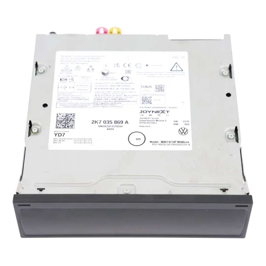 Volkswagen Crafter Sy Caddy 2021 Radio Navigation Sat Nav Head Unit - SKU 2K7035869A - Part number 2K7035869A