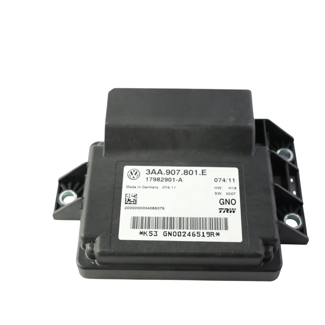Volkswagen Passat B7 Elektrische Feststellbremse Steuergerät Modul - SKU 3AA907801E - Teilenummer 3AA907801E