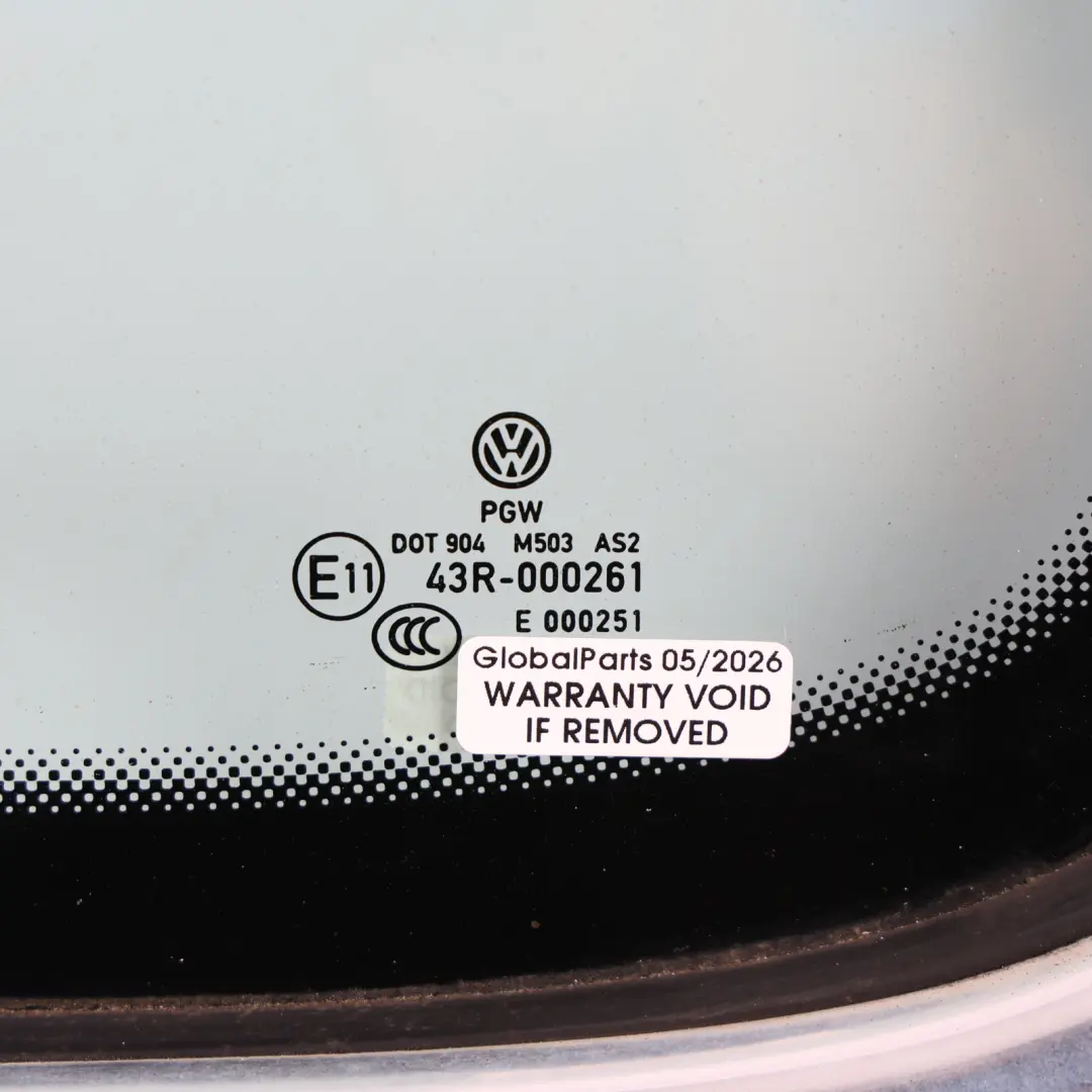 Mk6 Rear Quarter Side Window Glass Left N/S AS2 to Volkswagen Passat with Part number 3AF845297AD Volkswagen Passat Mk6 Rear Quarter Side Window Glass Left N/S AS2 - SKU 3AF845297AD - Part number 3AF845297AD