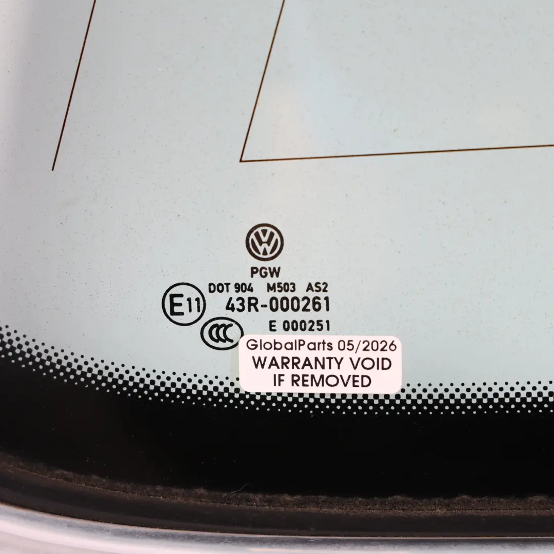 Volkswagen Passat Mk6 Rear Quarter Side Window Glass Right O/S AS2 - SKU 3AF845298BG - Part number 3AF845298BG