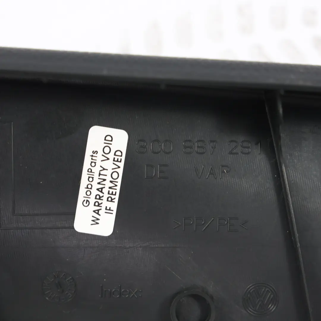 Garniture Montant B Inférieur Gauche Noir pour Volkswagen Passat B6 B7 à propos du numéro de pièce 3C0867291F Volkswagen Passat B6 B7 Garniture Montant B Inférieur Gauche Noir - SKU 3C0867291F - Numéro de pièce 3C0867291F
