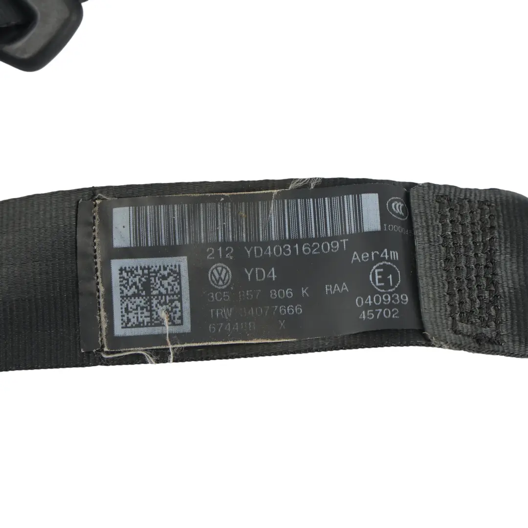 Volkswagen Passat B6 Cintura di Sicurezza Posteriore Destra - SKU 3C5857806K - Numero di parte 3C5857806K