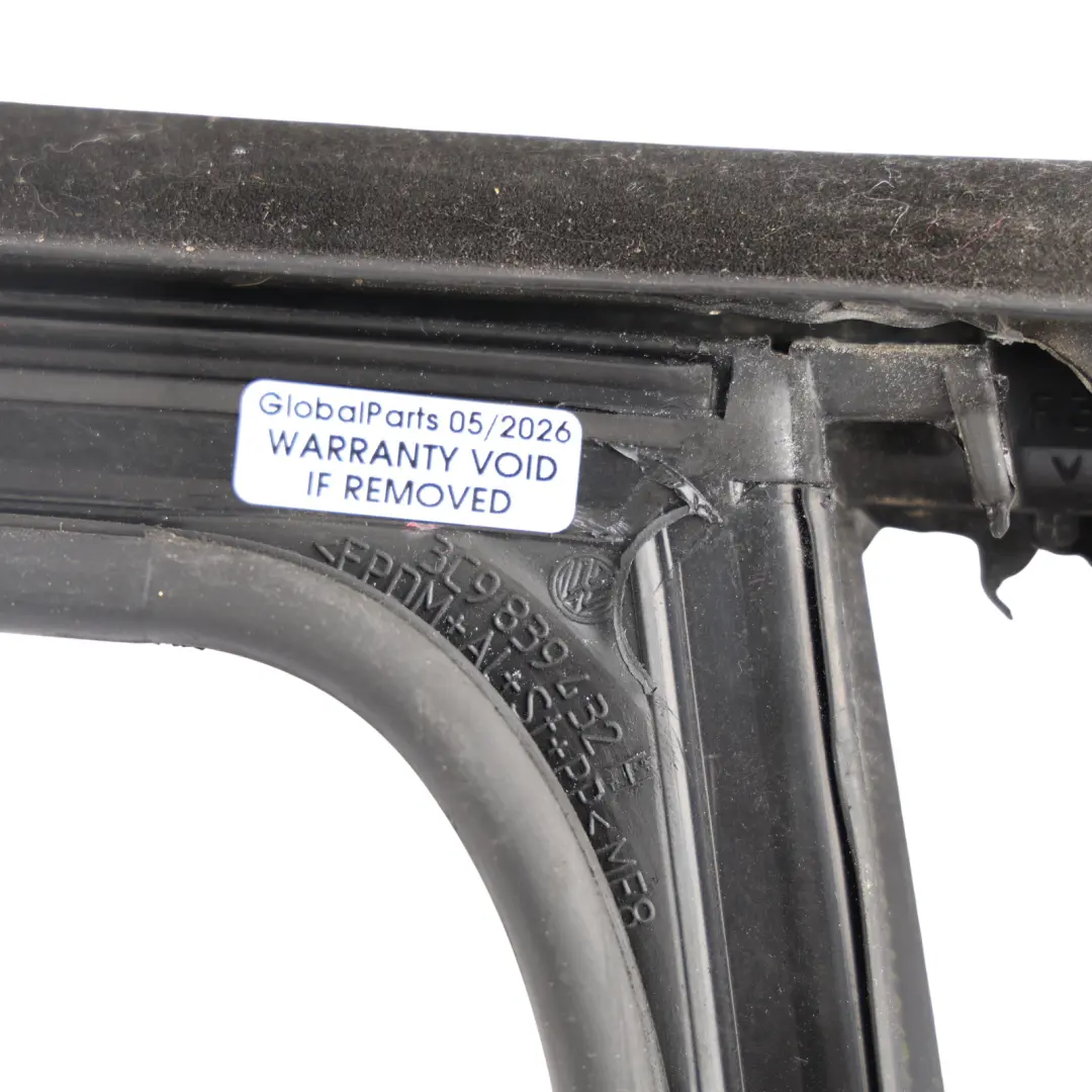 Window Gasket Door Rear Right O/S Sealing Frame to Volkswagen Passat B7 with Part number 3C9839432H Volkswagen Passat B7 Window Gasket Door Rear Right O/S Sealing Frame - SKU 3C9839432H-1 - Part number 3C9839432H