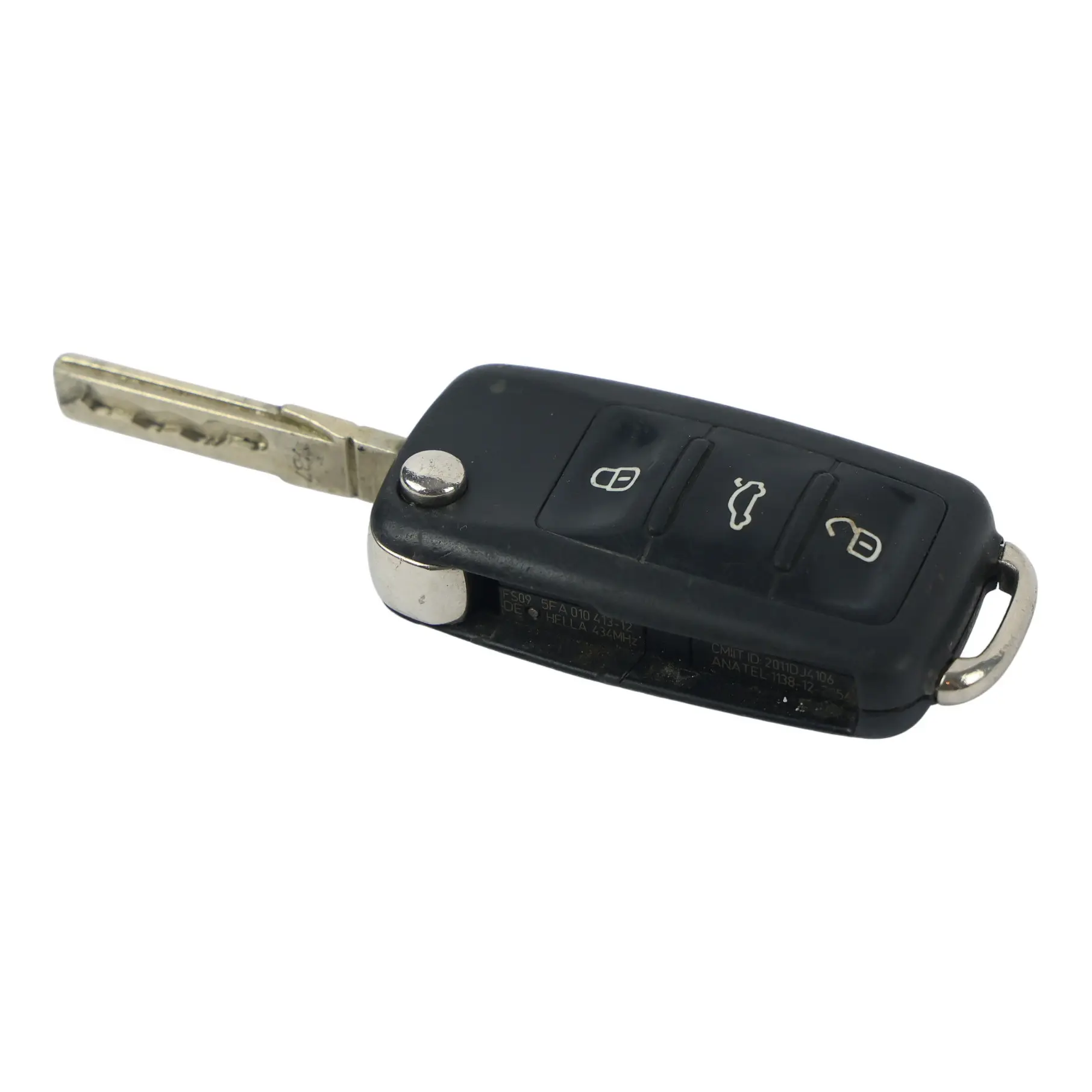 Skoda Fabia 5J Klappschlüssel Fernbedienung 3 Tasten Transponder 3T0837202L