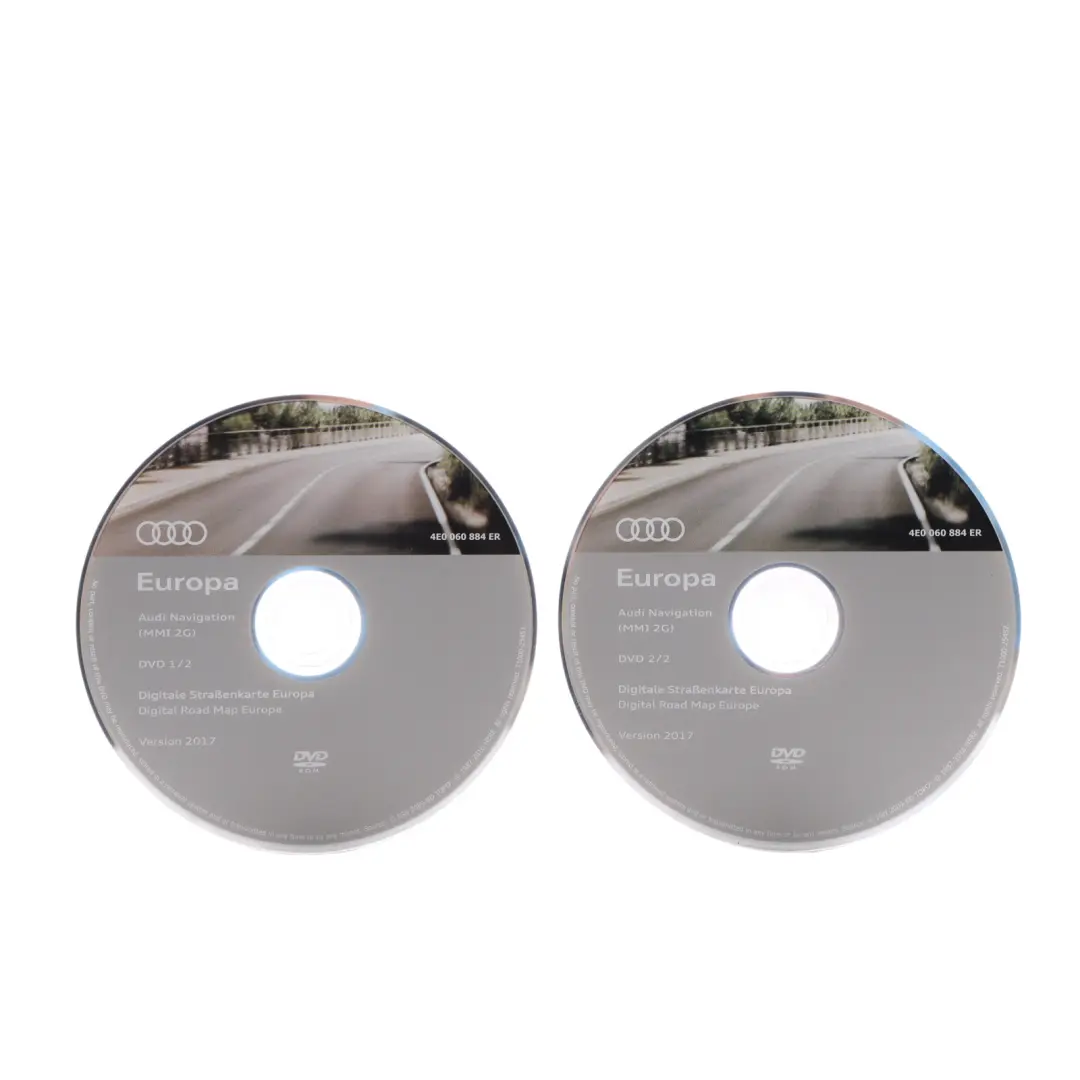 Navigation DVD Road Map Europe Version 2017 2 Discs to Audi with Part number 4E0060884ER Audi Navigation DVD Road Map Europe Version 2017 2 Discs - SKU 4E0060884ER - Part number 4E0060884ER