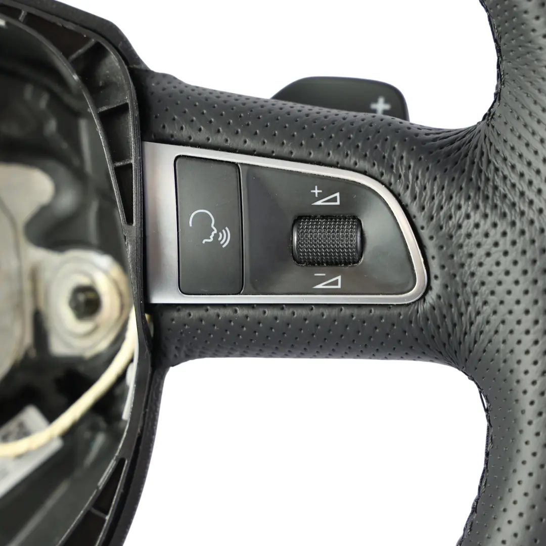 Steering Wheel S-Line NEW Black Leather Paddles to Audi A6 C6 Q7 4L with Part number 4F0419091DP Audi A6 C6 Q7 4L Steering Wheel S-Line NEW Black Leather Paddles - SKU 4F0419091DP-1 - Part number 4F0419091DP