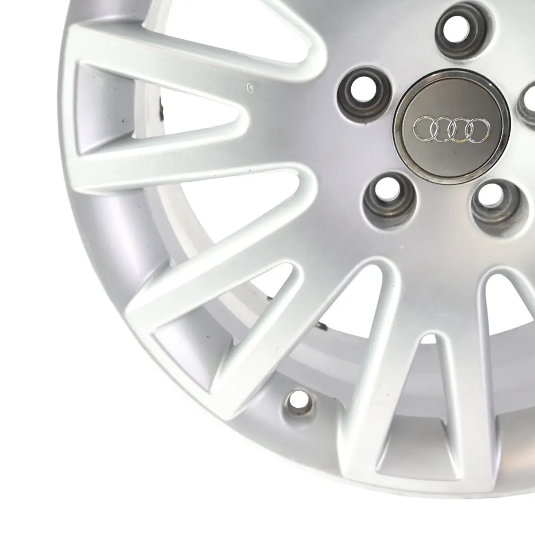 Alloy Rim 17" 7,5J ET:45 to Audi A4 B6 Silver Wheel with Part number 4F0601025AK Audi A4 B6 Silver Wheel Alloy Rim 17" 7,5J ET:45 - SKU 4F0601025AK-4 - Part number 4F0601025AK