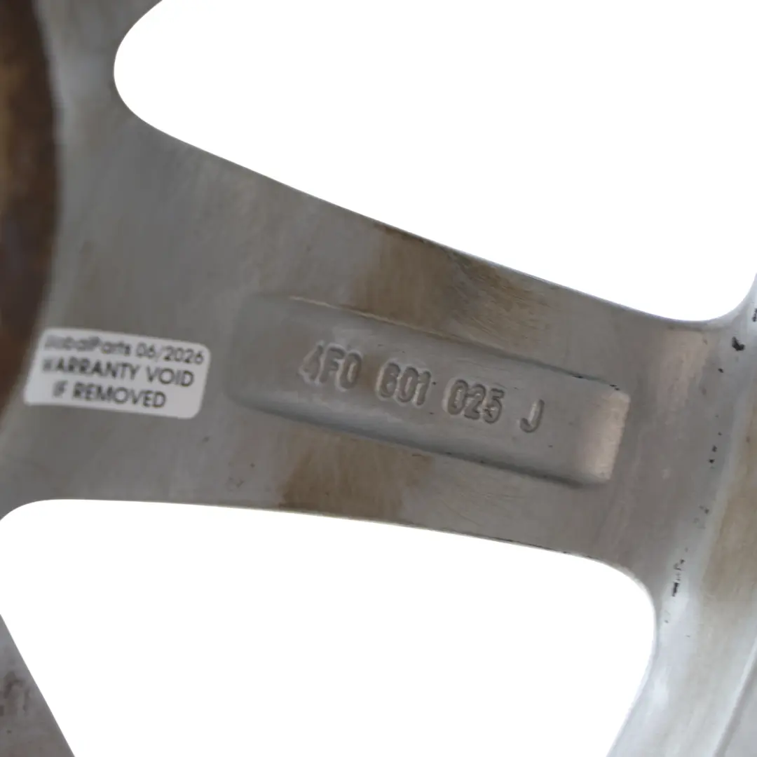 Alloy Rim 17" 7,5J ET:45 9 Spoke to Audi A6 C6 Silver Wheel with Part number 4F0601025J Audi A6 C6 Silver Wheel Alloy Rim 17" 7,5J ET:45 9 Spoke - SKU 4F0601025J-4 - Part number 4F0601025J