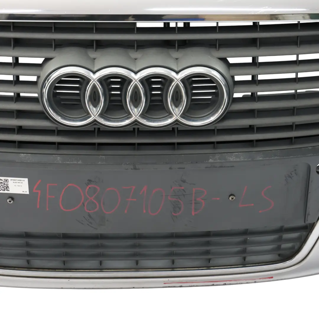 Zderzak Przedni PDC Srebrny do Audi A6 C6 o numerze 4F0807105B Audi A6 C6 Zderzak Przedni PDC Srebrny - SKU 4F0807105B-LS - Numer Części 4F0807105B