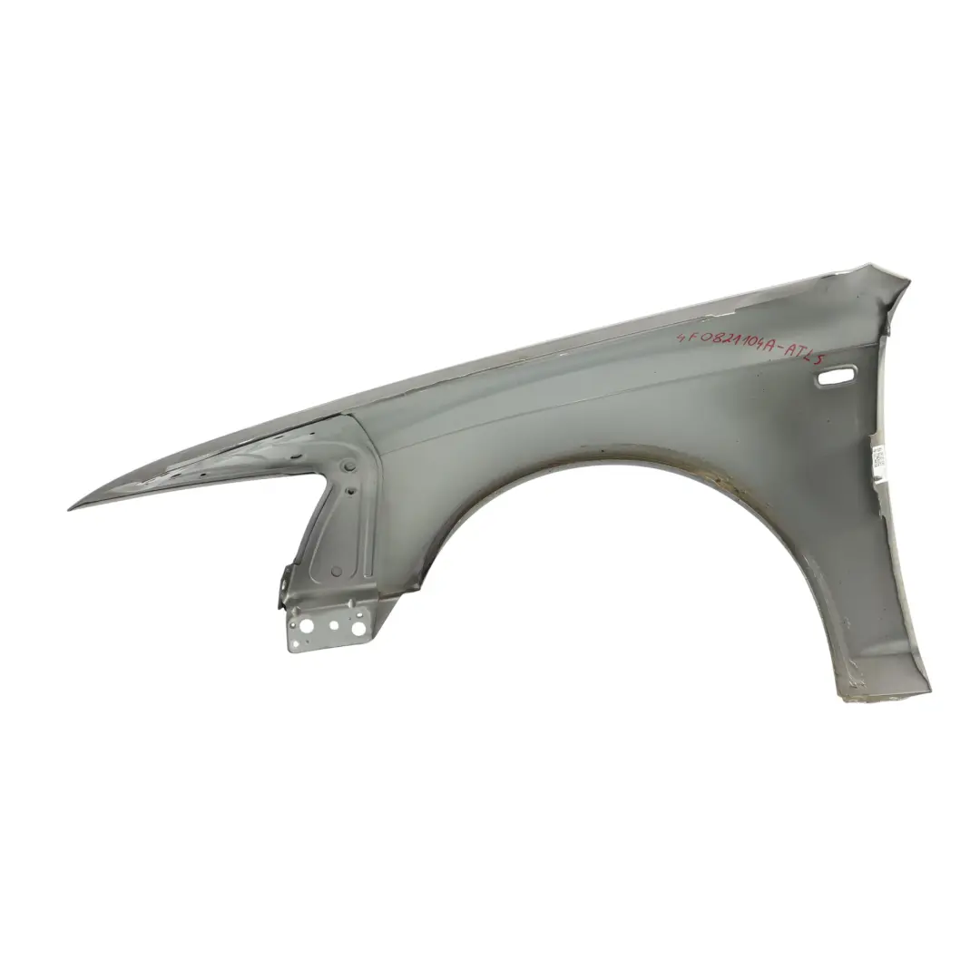 Audi A6 C6 Aile Panneau Latéral Avant Droit Gris Atlas Métallisé Y7Q - SKU 4F0821104A-ATLS - Numéro de pièce 4F0821104A
