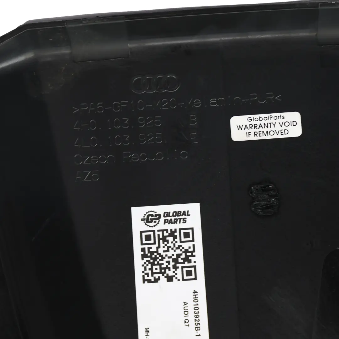 Audi A8 D4 Q7 4L Engine Cover Insulation Top Cover V6 3.0 TDI - SKU 4H0103925B-1 - Part number 4H0103925B