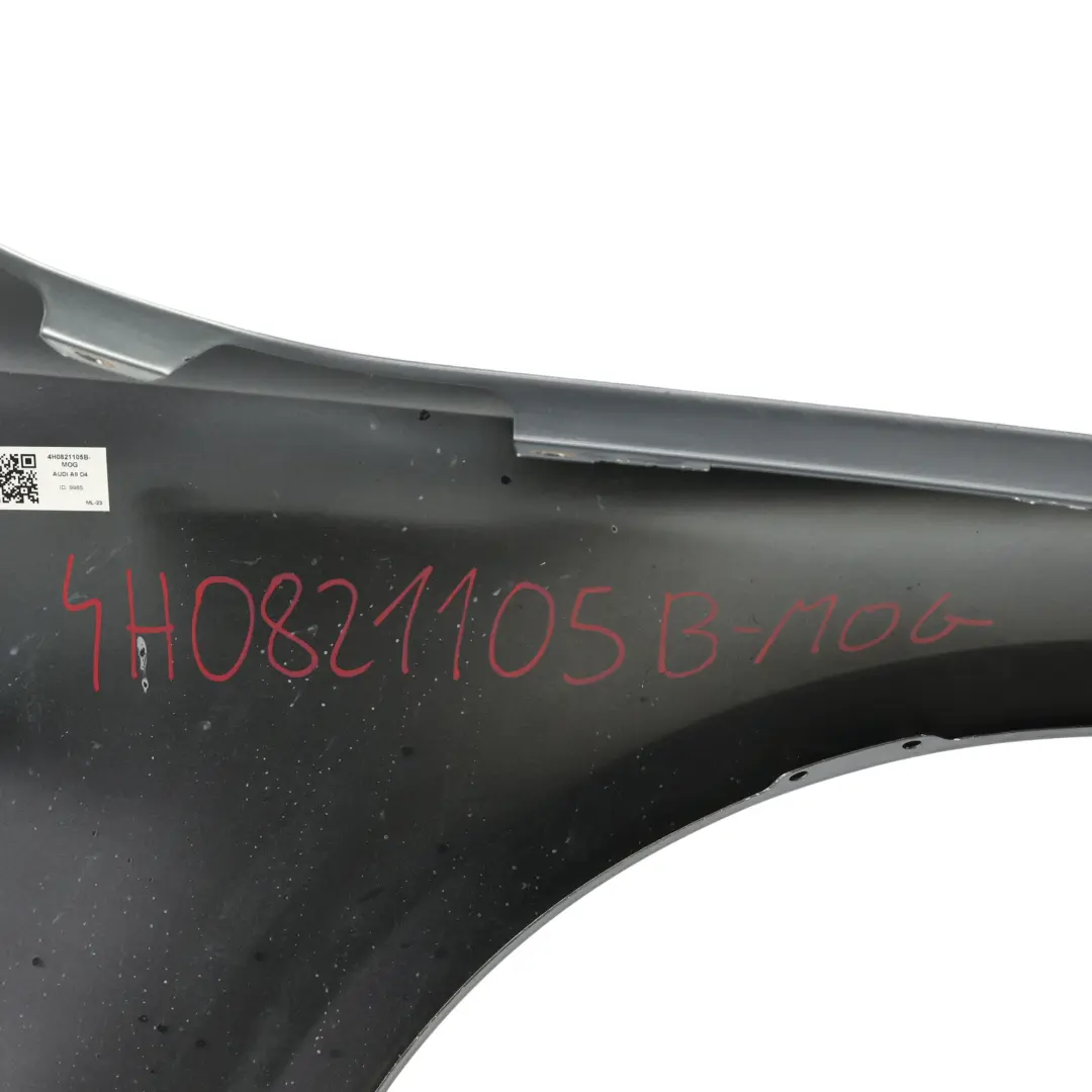 Audi A8 D4 Seitenteil Kotflügel Vorne Links Monsungrau Metallic X7R - SKU 4H0821105B-MOG - Teilenummer 4H0821105B