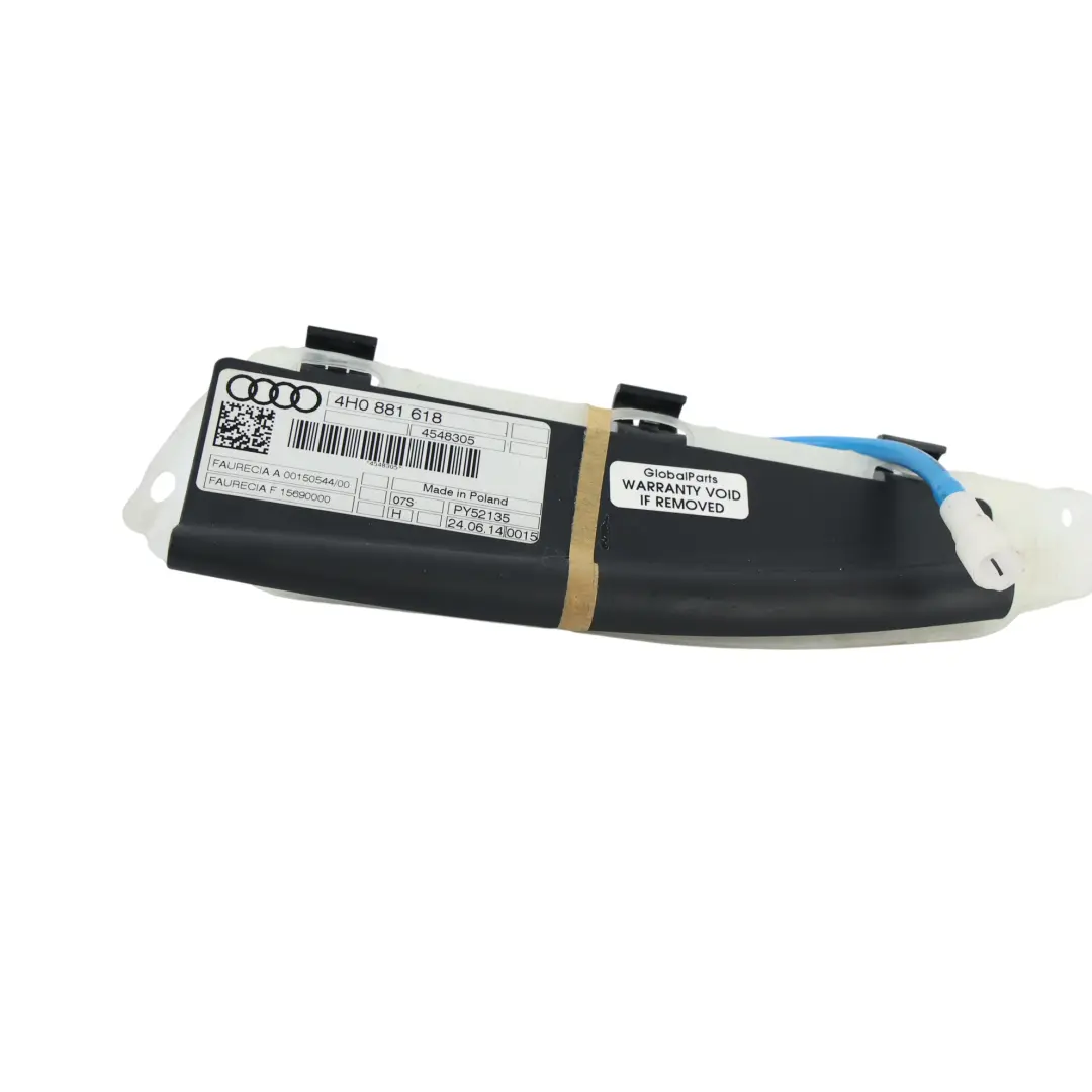 A8L 4H Front Seat Lumbar Side Support Right O/S to Audi with Part number 4H0881618 Audi A8L 4H Front Seat Lumbar Side Support Right O/S - SKU 4H0881618-1 - Part number 4H0881618