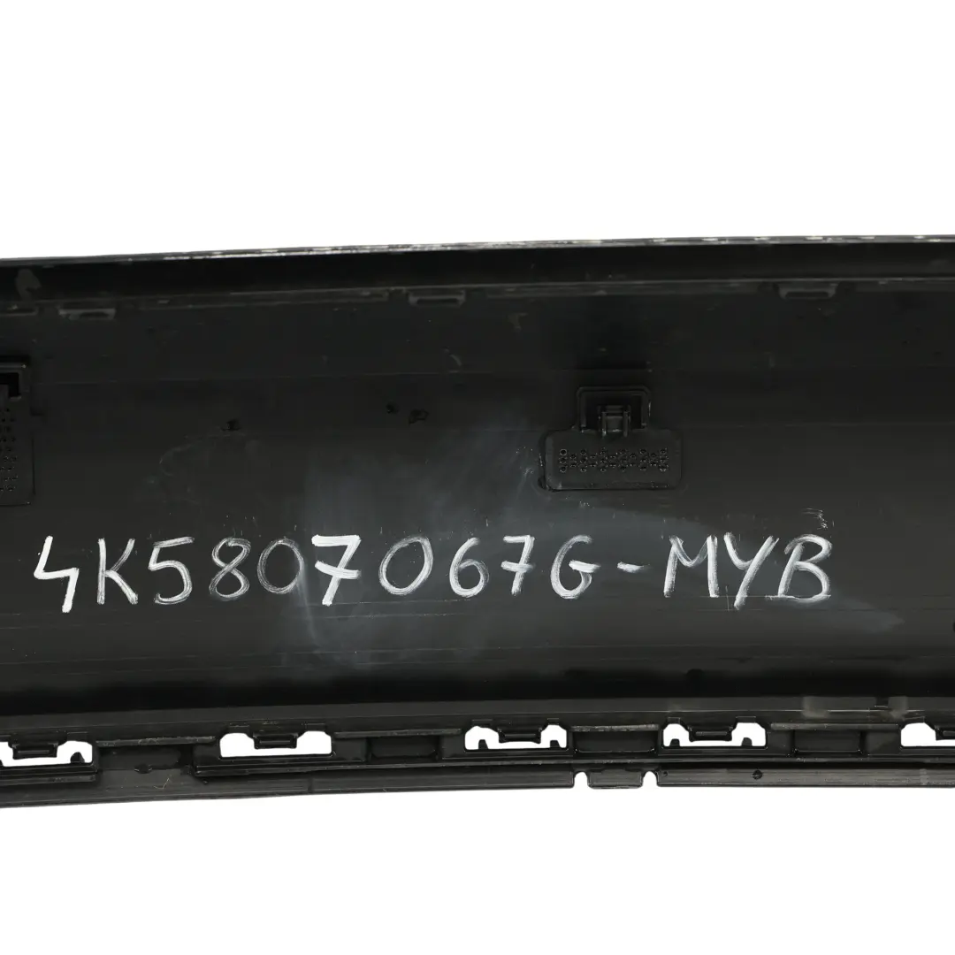 Audi A6 C8 Saloon Rear Bumper Trim Panel Upper Cover Mythical Black - Y9T - SKU 4K5807067G-MYB - Part number 4K5807067G