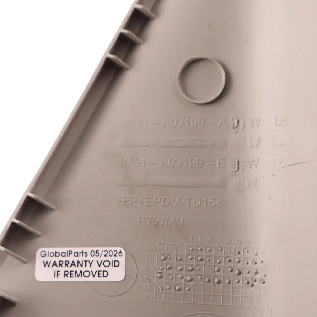 Mk2 A-Pillar Column Trim Cover Front Left N/S Grey to Ford Focus with Part number 4M51-A03199-AJ Ford Focus Mk2 A-Pillar Column Trim Cover Front Left N/S Grey - SKU 4M51-A03199-AJ-1 - Part number 4M51-A03199-AJ