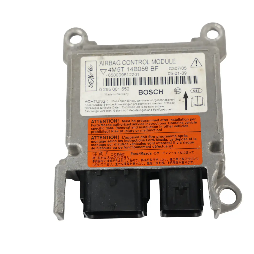 Mk2 Airbag Control Module Unit ECU Bosch to Ford Focus with Part number 4M5T-14B056-BF Ford Focus Mk2 Airbag Control Module Unit ECU Bosch - SKU 4M5T-14B056-BF - Part number 4M5T-14B056-BF
