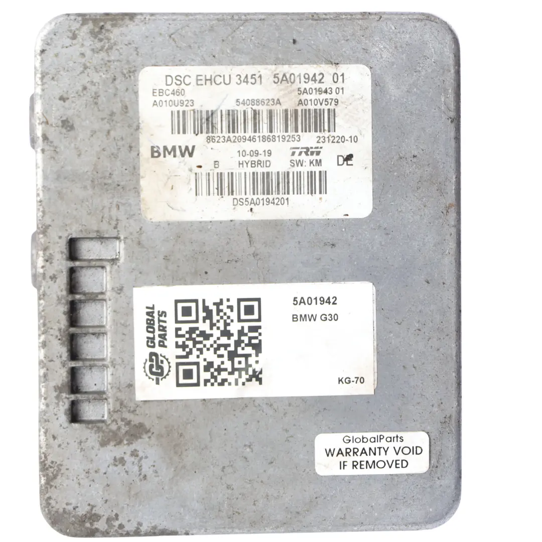 BMW G30 G31 Unidad Control Bomba ABS DSC Freno Híbrido - SKU 5A01942 - Número de pieza 5A01942