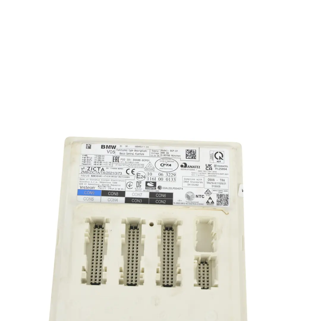 BMW F70 F74 G60 G61 G68 X2 U10 X1 U11 BCP Body Control Module Unit ECU - SKU 5B65011 - Part number 5B65011